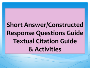 Short Answer Citation Guide