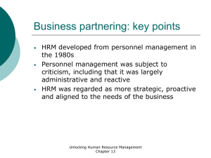 Business partnering: key points