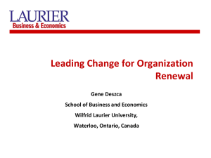 Leading for Organizational Renewal