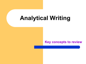 How to Write an Analytical Essay