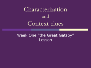 Characterization and Context clues