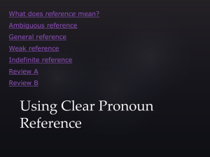 Using Clear Pronoun Reference