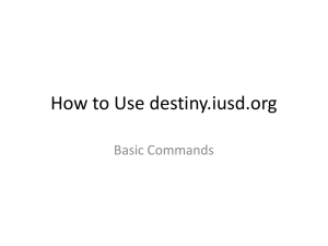 How to Use destiny.iusd.org