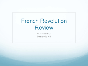 French Revolution Test Review