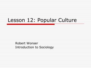 Lesson 12: Popular Culture