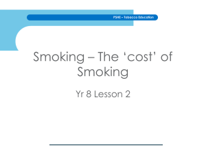 Smoking - The `cost` of Smoking