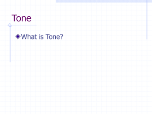 Tone/Diction Overview