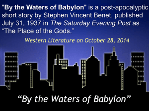"By the Waters of Babylon" PPT
