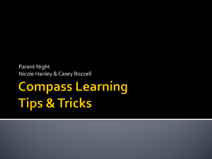 Compass Learning Tricks and Tips