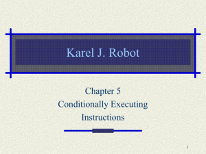 Karel J Robot Chapter 5 PowerPoint