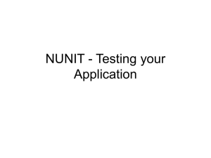 NUnit Tool – Used for Test driven development