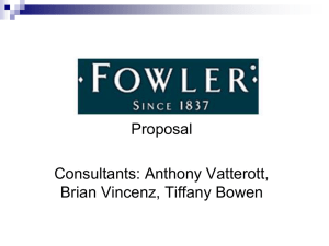 Fowler Distributing Company Network Analysis