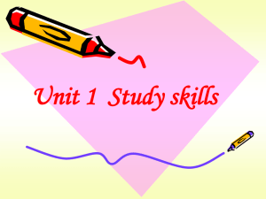 7A Unit1 study skill