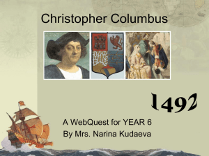 Columbus web quest