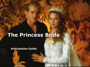 The Princess Bride Anticipation Guide