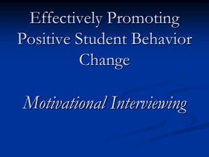Kaye - Effectively Promoting Positive Student Behavior Change