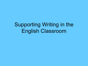 Supporting Writing in the English Classroom 4 File
