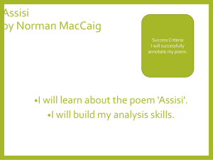 Assisi by Norman MacCaig