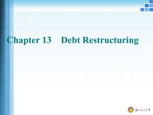 Chapter 13 Debt Restructuring