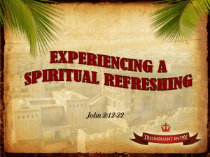 Mark 1:22 I. A SPIRITUAL REFRESHING MEANS EXPERIENCING