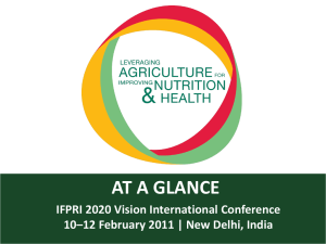PPT format  - Leveraging Agriculture for Improving Nutrition