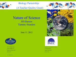 Nature of Science PowerPoint - Panhandle Area Educational