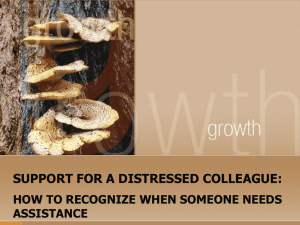 Support for a Distressed Colleague ()