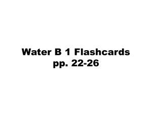 Water B1 Flashcards
