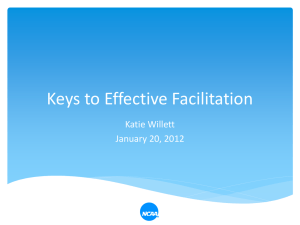 Keys to Effective Facilitation