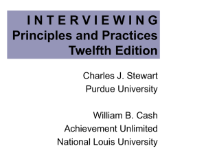 Ch1 Intro to Interviewing