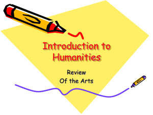 Intro to Humanities Arts