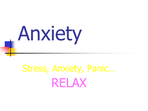 Dr. Field`s PowerPoint on Anxiety