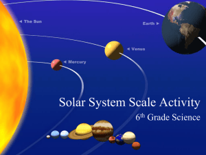Powerpoint to Solar System Scale Activity by Doreen Jarvis