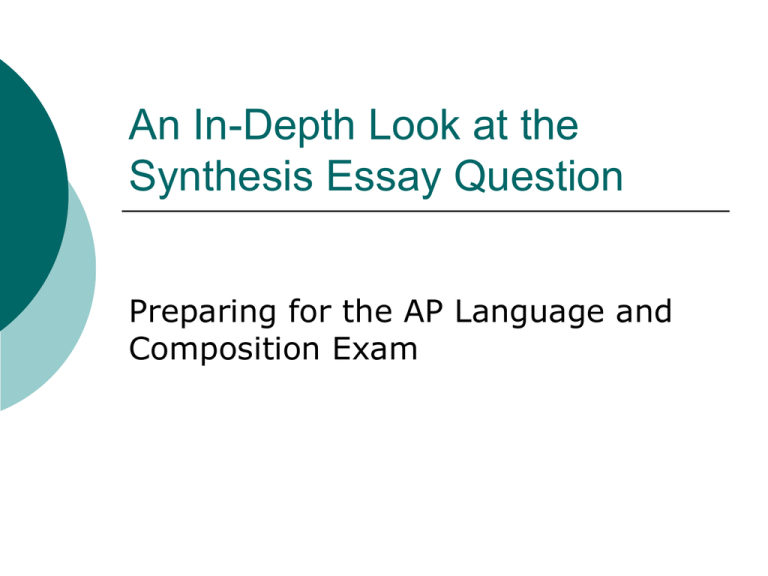 synthesis questions are often found in essay questions