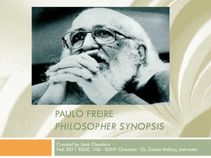 Paulo Freire - SUNY Oneonta