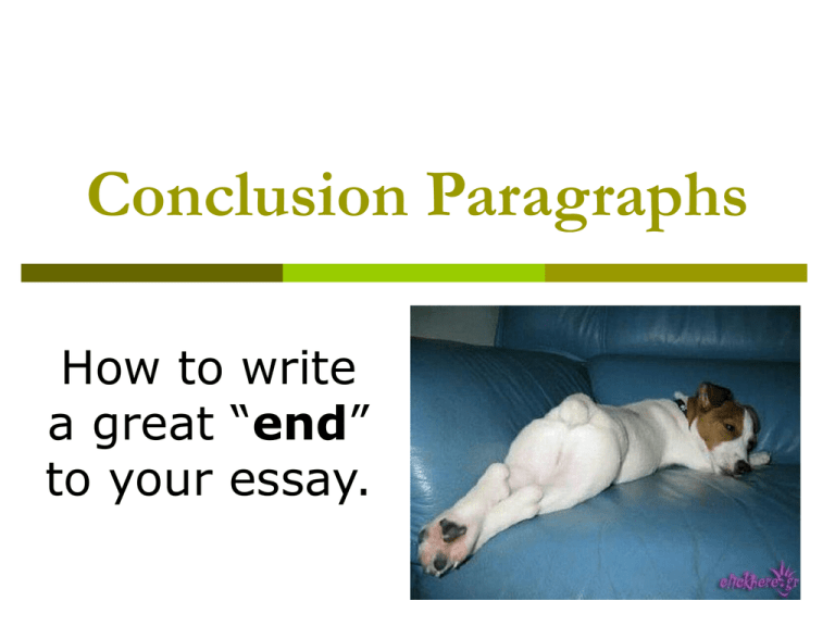 how to do a good conclusion paragraph