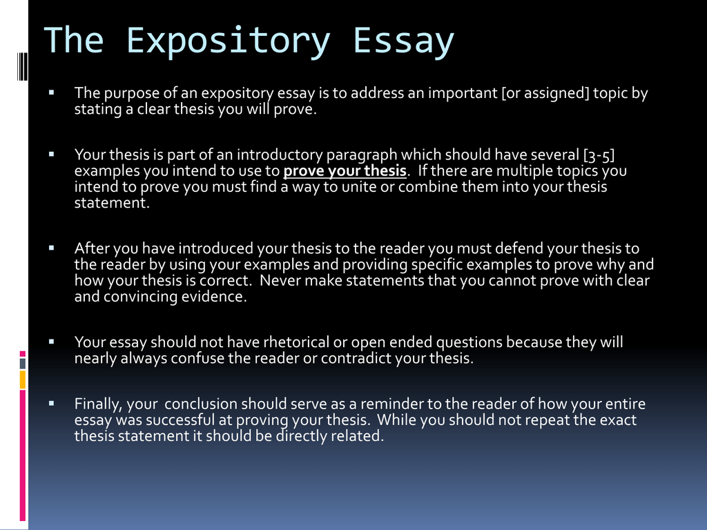 The Basics of Expository Essay Writing