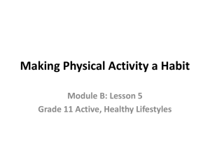 Making Physical Activity a Habit