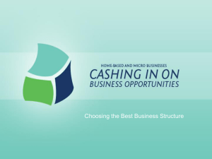 Part 2.3 Choosing the Best Business Structure