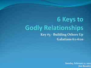6 Keys to Godly Relationships - Meridian Woods Church of Christ