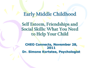 Self Esteem, Friendships and Social Skills: What You Need to Help