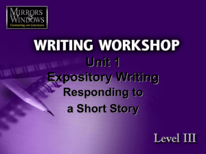 Writing Workshop Expository Writing