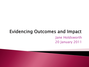 4. Evidencing Outcomes and Impact