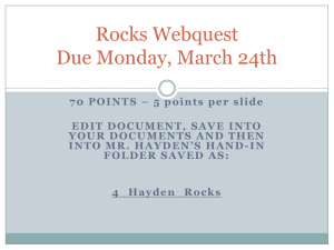 Rocks Webquest 2