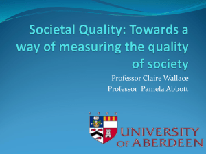 Social Quality – Quality of Life