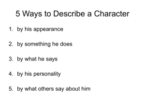 5 Ways to Describe a Character