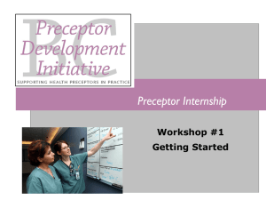 Workshop#1 - BC Preceptor Development