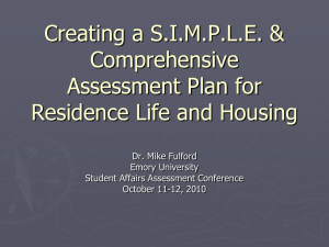 Assessment-Planning - Student Affairs Assessment Conference