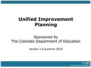 Unified Improvement Planning