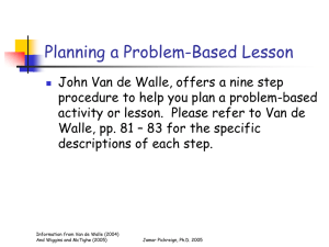 Planning a Problem-Based Lesson (Powerpoint file)